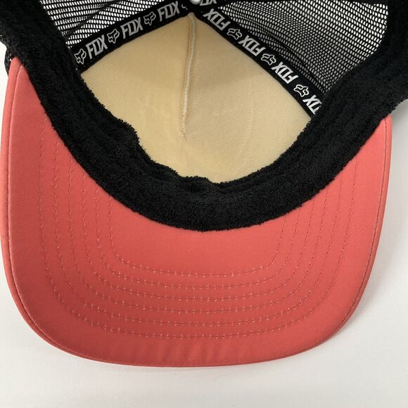 Fox Racing Neon Snapback Trucker Hat Black Orange White Cap Mesh Adjustable - Picture 9 of 13